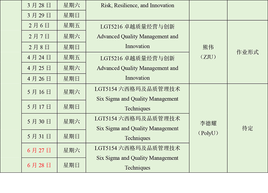 附件3：【QM】2025级品质管理2025-2026学年第二学期课程表20260528改-2.png